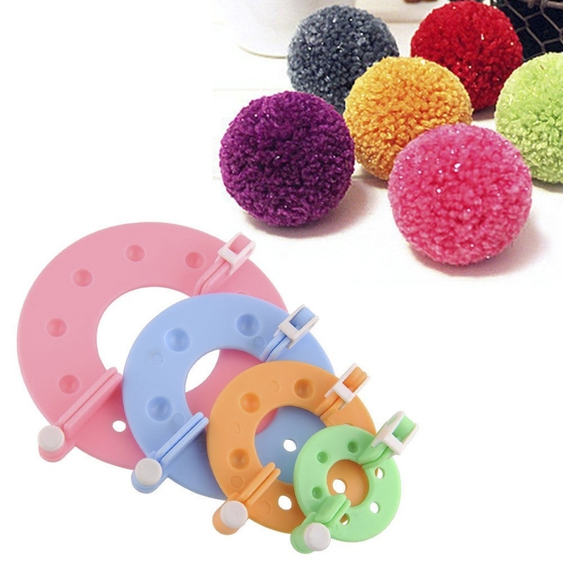 Pom Pom Maker Tool - 8PCS 4 ขนาด Fluff Ball Weaver