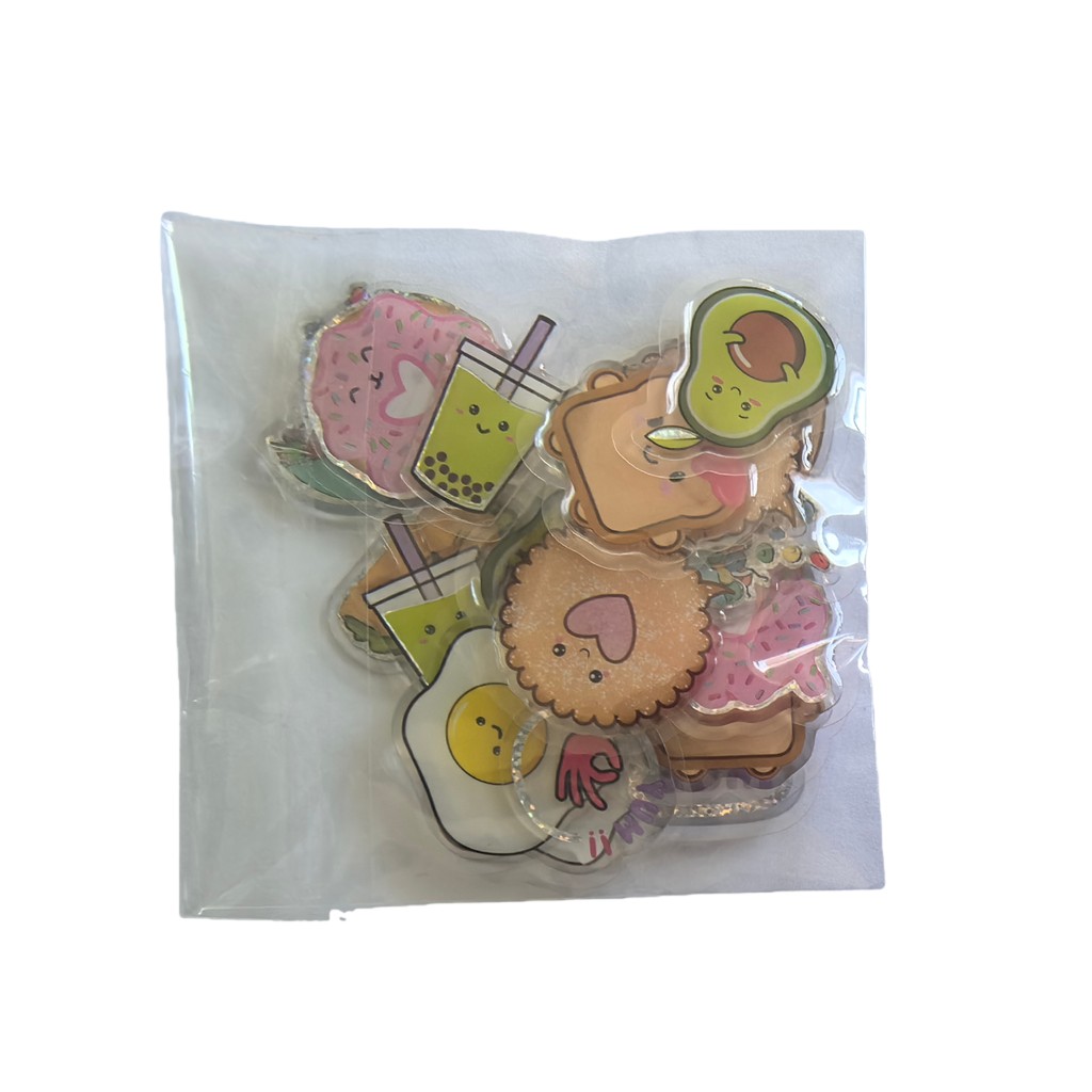 Craft Embellishment World - สติกเกอร์อีพ็อกซี่น่ารัก 45 ชิ้น - ลายฮิปปี้ ความสงบสุข