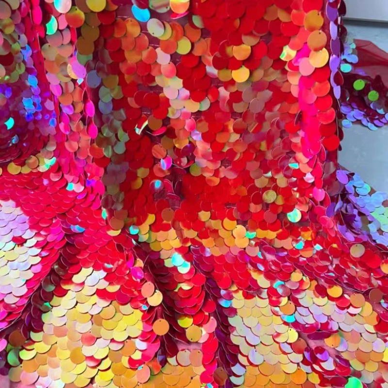 Crystal Mesh Fabric - ผ้าเลื่อมคริสตัลเข้ารหัสสำหรับตกแต่งผ้าม่านชุดพิธีการผ้าสำหรับเย็บวัสดุแบบทำมือ