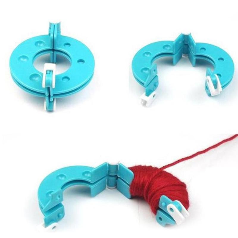 Pom Pom Maker Tool - ชุดเครื่องทำปอมปอมพลาสติก 8 ชิ้น 4 ขนาด 3.5/5.5/7/9