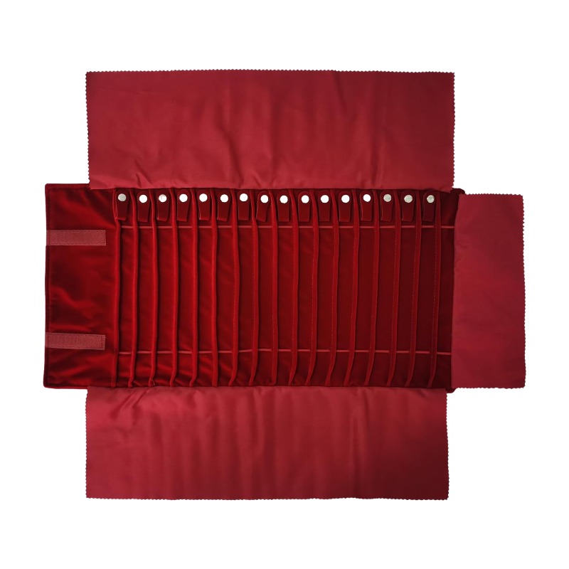 Velvet Ribbon Roll - กระเป๋าใส่เครื่องประดับสำหรับเดินทาง แบบพับได้ สำหรับจัดเก็บสร้อยคอ
