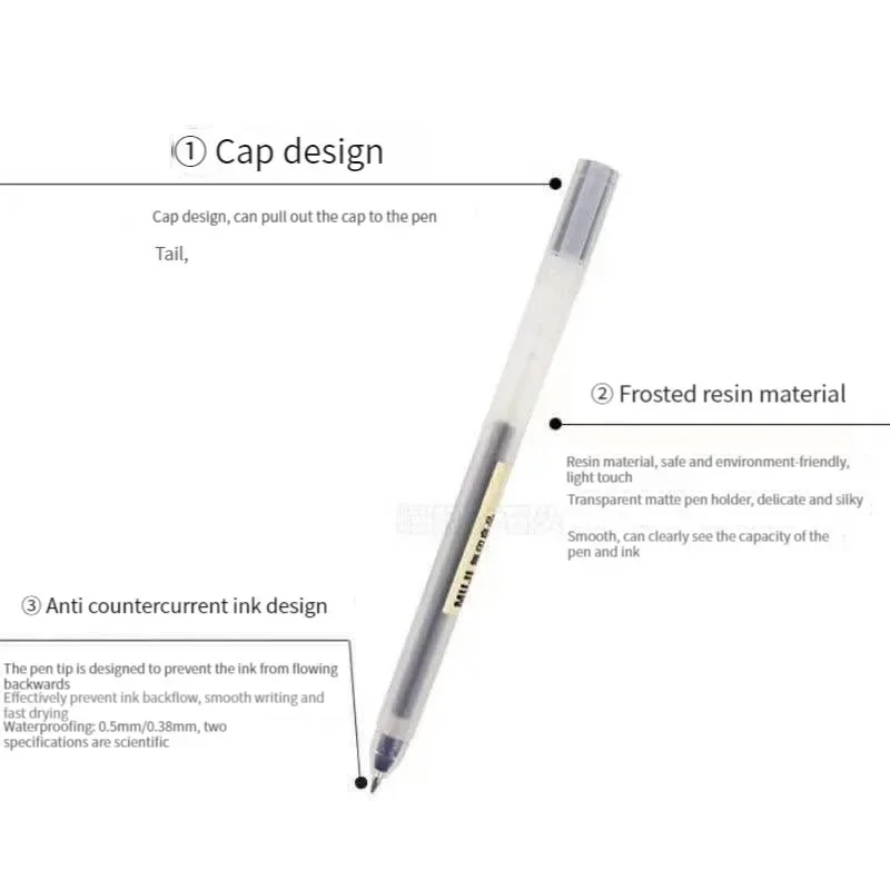 6/8 ชิ้น/เซ็ต MUJIs เจลปากกาสี - Muji Stationery Gel Pen บทวิจารณ์และราคา