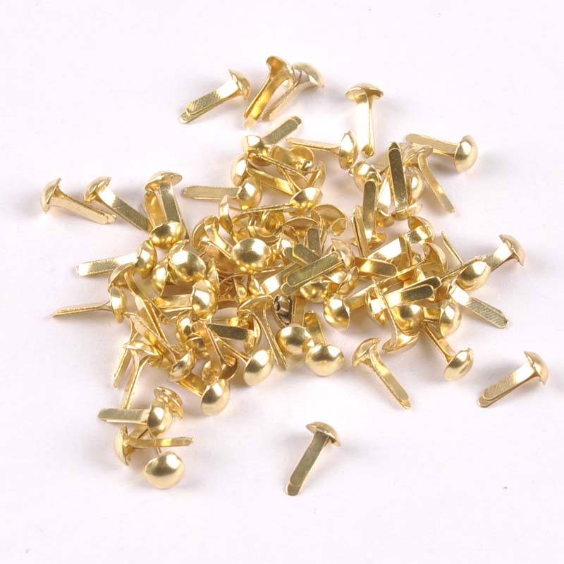 100PCs ผสมเงิน/ทองรอบ Brad Scr - Embellishments For Scrapbooking บทวิจารณ์และราคา