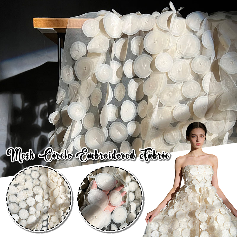 ผ้าตาข่ายโปร่งแสงแบบวงกลมหลายช - Crystal Mesh Fabric บทวิจารณ์และราคา
