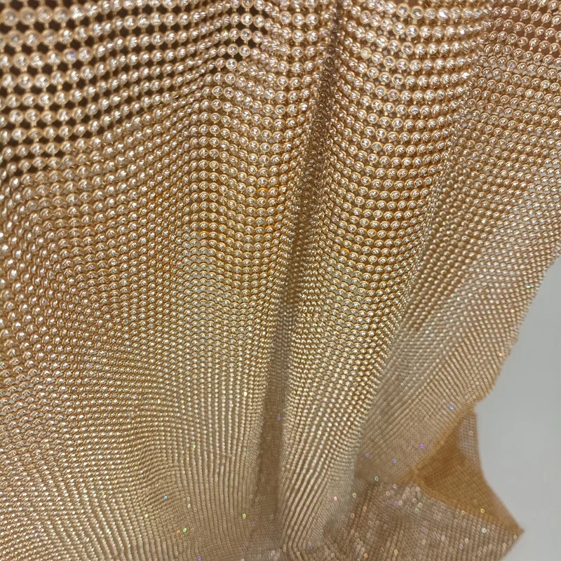 45x120 ซม.Sparkly GOLD ฐาน Rhi - Crystal Mesh Fabric บทวิจารณ์และราคา