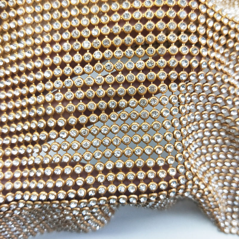 45x120 ซม.Sparkly GOLD ฐาน Rhi - Crystal Mesh Fabric บทวิจารณ์และราคา
