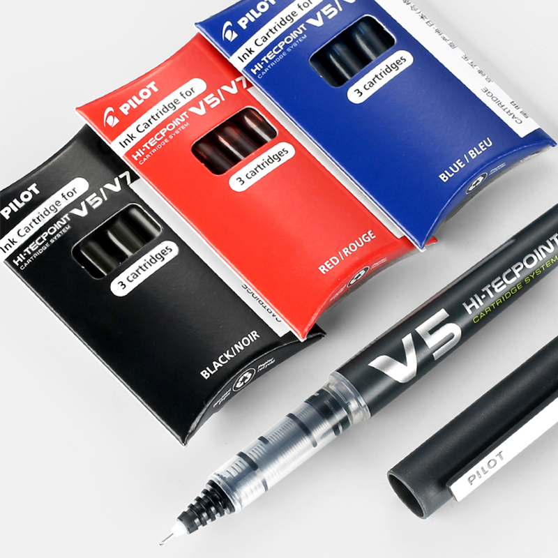 ตลับหมึกแบบใช้แล้วทิ้งของ Pilo - Pilot Pen V5 บทวิจารณ์และราคา