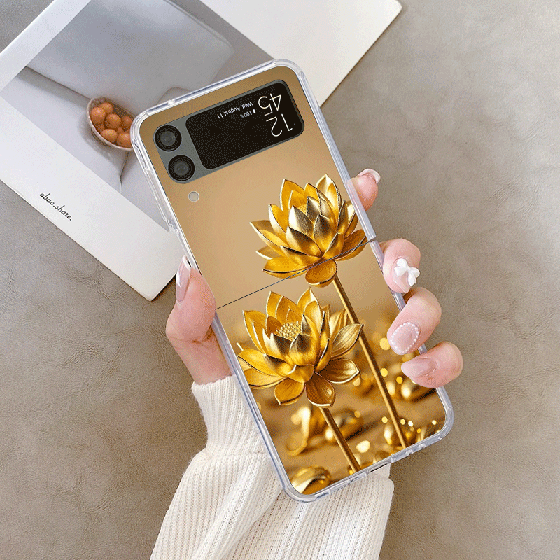 เคสโทรศัพท์ลายดอกบัวสีทองสุดสร - Embroidery Embellishments บทวิจารณ์และราคา