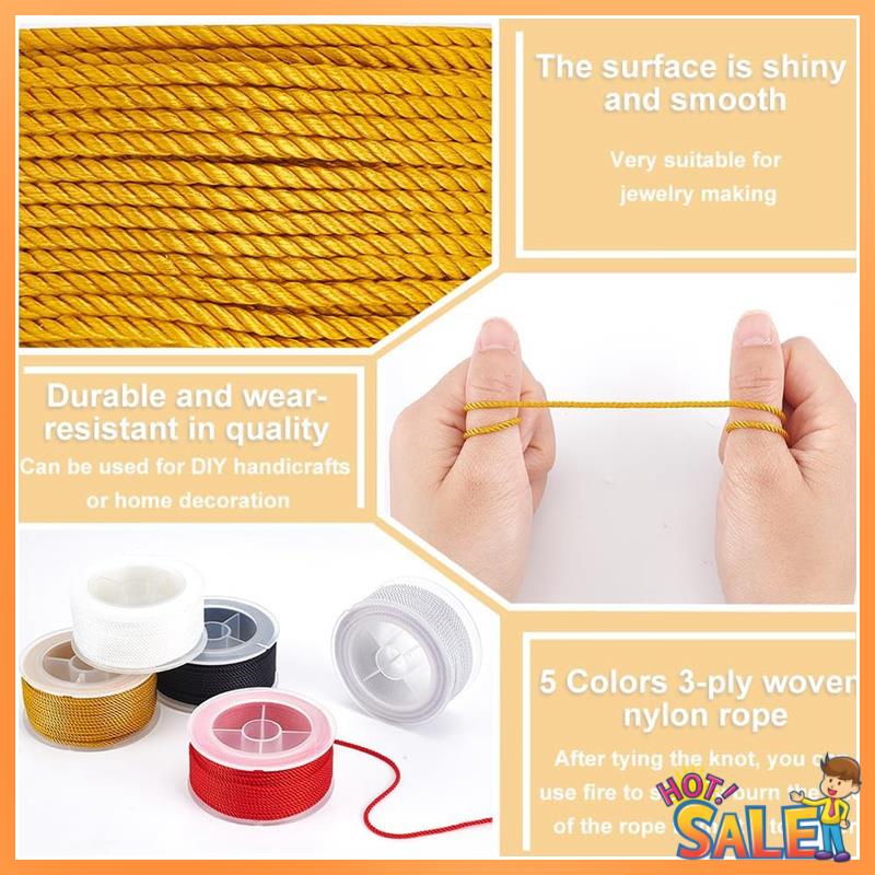 AB68 Twisted NYLON 3 ชั้นซาติน - Cord Trim Twisted บทวิจารณ์และราคา