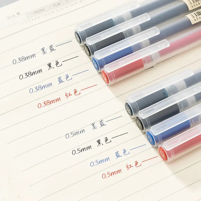 3-6 ชิ้น/เซ็ต 0.38mm Kawaii MU - Muji Stationery Gel Pen บทวิจารณ์และราคา