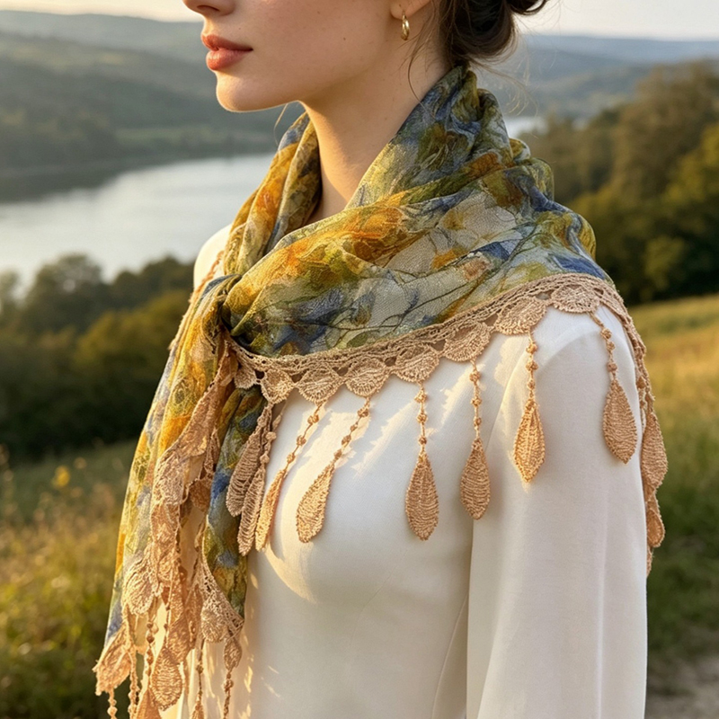 ผ้าพันเอวลายดอกไม้สไตล์วินเทจ  - Tassel Fringe Trim บทวิจารณ์และราคา