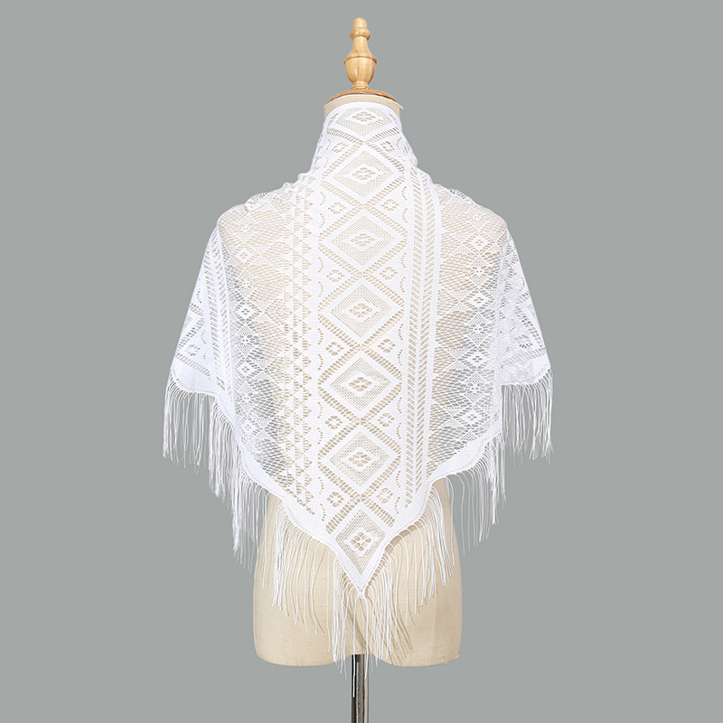 Elegantพู่สามเหลี่ยมผ้าพันคอโพ - Tassel Fringe Trim บทวิจารณ์และราคา