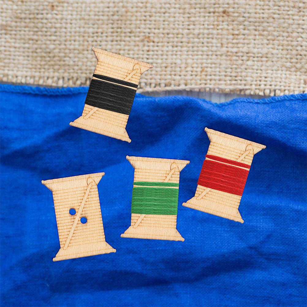 กระดาษม้วนด้ายปักผ้าทำจากไม้ 1 - Embroidery Embellishments บทวิจารณ์และราคา
