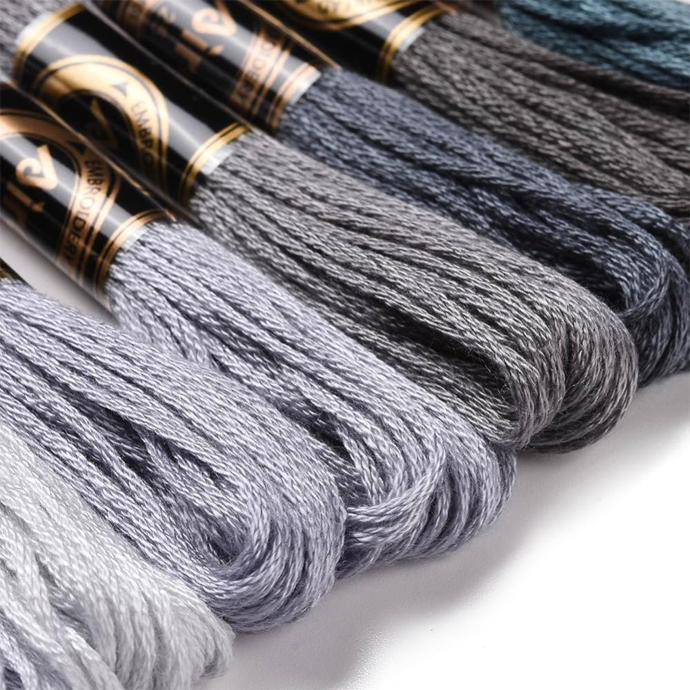 8 Skeins 70 หลาสีเทาสร้อยข้อมื - Embroidery Embellishments บทวิจารณ์และราคา
