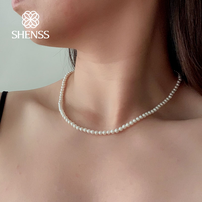 Elegant 4มม.เปลือกหอยมุกสร้อยค - Pearl Trim Chain บทวิจารณ์และราคา