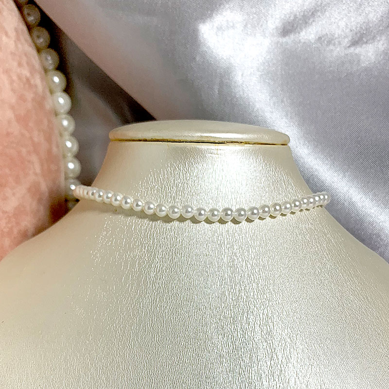 Elegant 4มม.เปลือกหอยมุกสร้อยค - Pearl Trim Chain บทวิจารณ์และราคา