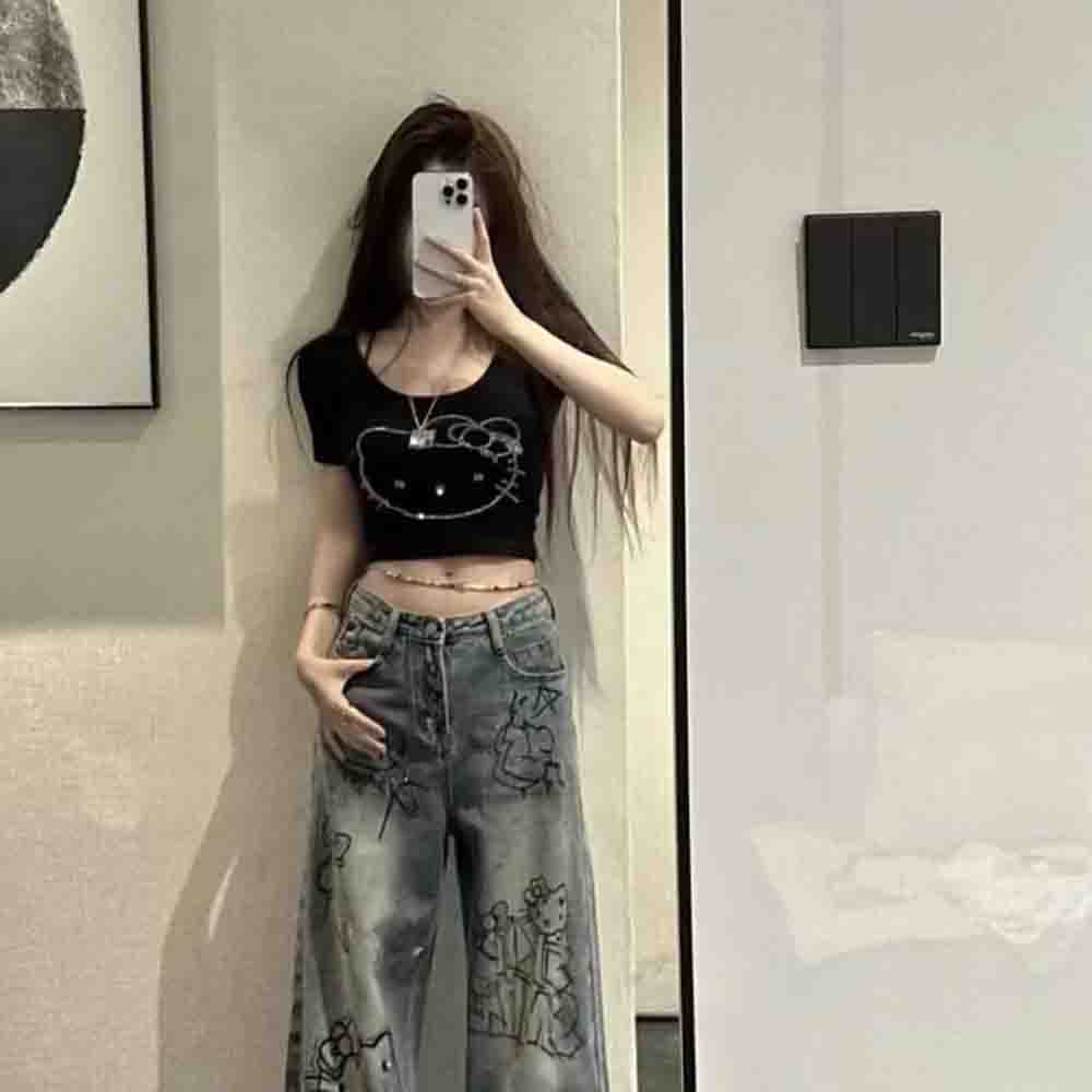 เสื้อยืดแขนสั้นลายเฮลโล คิตตี้ - Embellish Knit บทวิจารณ์และราคา