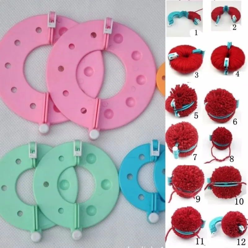 8PCS 4 ขนาด Fluff Ball Weaver  - Pom Pom Maker Tool บทวิจารณ์และราคา