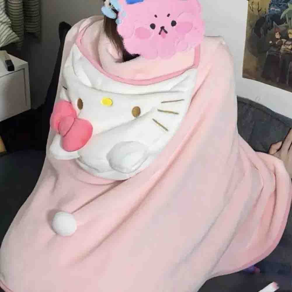 ผ้าคลุมฮีลโลคิตตี้น่ารัก ผ้าห่ - Embellish Knit บทวิจารณ์และราคา