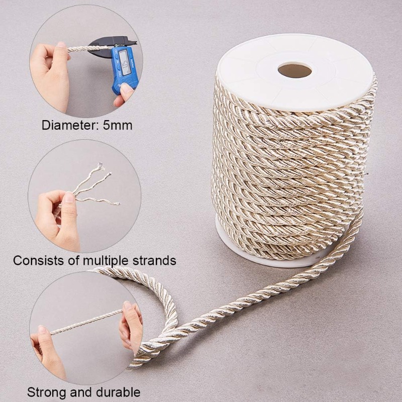 ประมาณ 50 ฟุตหัตถกรรมเชือกไนลอ - Cord Trim Twisted บทวิจารณ์และราคา